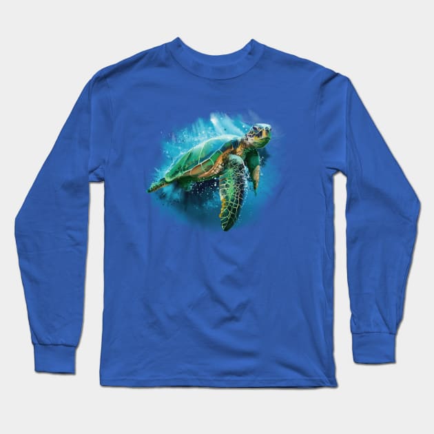 Sea Turtle Long Sleeve T-Shirt by ConnectingtoNature